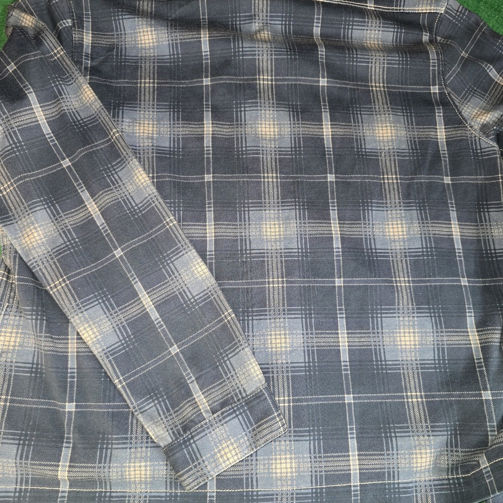 RRL Ralph Lauren 100% Cotton Plaid Button Long Sleeve Shirt WOMEN Size 2 Blue - Picture 12 of 12